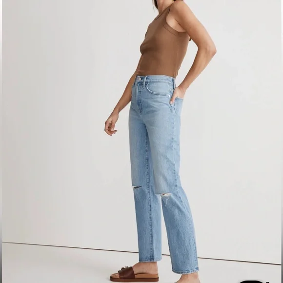 NWT | Madewell The Perfect Vintage Straight Distressed Denim Westanna Wash Sz 29 - Picture 2 of 8